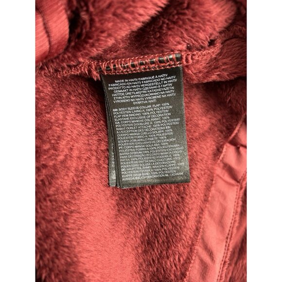 The North Face Women’s XL Osito Fuzzy Full Zip Fleece Jacket Solid Maroon - Picture 14 of 14